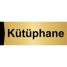 Özarslan Dizayn Kütüphane 5X20CM Altın Renk Metal Yönlendirme Levhası