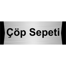 Özarslan Dizayn Çöp Sepeti 10X20CM Gümüş Renk Metal Yönlendirme Levhası