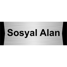 Özarslan Dizayn Sosyal Alan 7X20CM Gümüş Renk Metal Yönlendirme Levhası