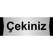Özarslan Dizayn Çekiniz 7X20CM Gümüş Renk Metal Yönlendirme Levhası