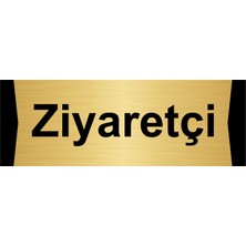 Özarslan Dizayn Ziyaretçi 7X20CM Altın Renk Metal Yönlendirme Levhası