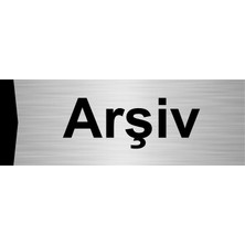 Özarslan Dizayn Arşiv 7X20CM Gümüş Renk Metal Yönlendirme Levhası