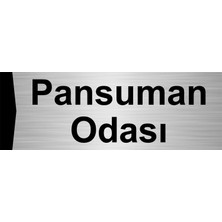 Özarslan Dizayn Pansuman Odası 5X20CM Gümüş Renk Metal Yönlendirme Levhası