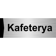 Özarslan Dizayn Kafeterya 5X20CM Gümüş Renk Metal Yönlendirme Levhası
