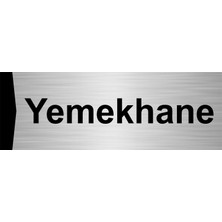 Özarslan Dizayn Yemekhane 7X20CM Gümüş Renk Metal Yönlendirme Levhası