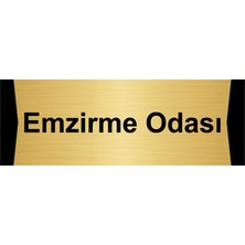 Özarslan Dizayn Emzirme Odası 10X20CM Altın Renk Metal Yönlendirme Levhası