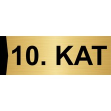 Özarslan Dizayn 10.kat  5X20CM Altın Renk Metal Yönlendirme Levhası