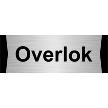 Özarslan Dizayn Overlok 10X20CM Gümüş Renk Metal Yönlendirme Levhası