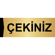Özarslan Dizayn Çekiniz 5X20CM Altın Renk Metal Yönlendirme Levhası