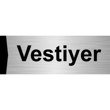 Özarslan Dizayn Vestiyer 5X20CM Gümüş Renk Metal Yönlendirme Levhası