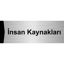 Özarslan Dizayn Insan Kaynakları 10X20CM Gümüş Renk Metal Yönlendirme Levhası