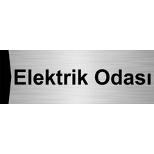 Özarslan Dizayn Elektrik Odası 5X20CM Gümüş Renk Metal Yönlendirme Levhası