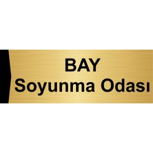Özarslan Dizayn Bay Soyunma Odası 7X20CM Altın Renk Metal Yönlendirme Levhası