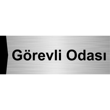 Özarslan Dizayn Görevli Odası 5X20CM Gümüş Renk Metal Yönlendirme Levhası