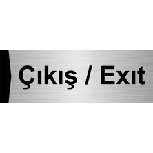 Özarslan Dizayn Çıkış/exıt 5X20CM Gümüş Renk Metal Yönlendirme Levhası