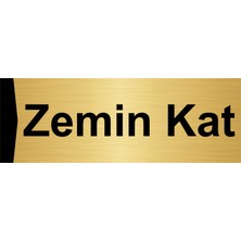 Özarslan Dizayn Zemin Kat 7X20CM Altın Renk Metal Yönlendirme Levhası