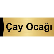 Özarslan Dizayn Çay Ocağı 7X20CM Altın Renk Metal Yönlendirme Levhası