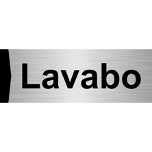 Özarslan Dizayn Lavabo 5X20CM Gümüş Renk Metal Yönlendirme Levhası