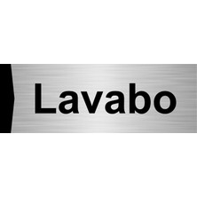 Özarslan Dizayn Lavabo 7X20CM Gümüş Renk Metal Yönlendirme Levhası