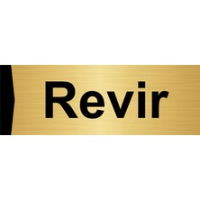 Özarslan Dizayn Revir 10X20CM Altın Renk Metal Yönlendirme Levhası