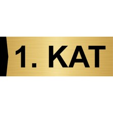 Özarslan Dizayn 1.kat  7X20CM Altın Renk Metal Yönlendirme Levhası
