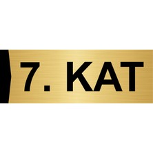 Özarslan Dizayn 7.kat  7X20CM Altın Renk Metal Yönlendirme Levhası