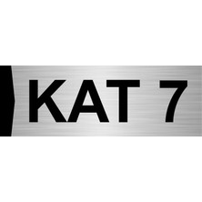 Özarslan Dizayn Kat 7  7X20CM Gümüş Renk Metal Yönlendirme Levhası