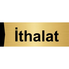 Özarslan Dizayn Ithalat 10X20CM Altın Renk Metal Yönlendirme Levhası