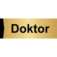 Özarslan Dizayn Doktor 7X20CM Altın Renk Metal Yönlendirme Levhası