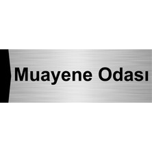 Özarslan Dizayn Muayene Odası 7X20CM Gümüş Renk Metal Yönlendirme Levhası