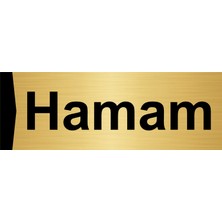Özarslan Dizayn Hamam 10X20CM Altın Renk Metal Yönlendirme Levhası