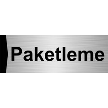 Özarslan Dizayn Paketleme 10X20CM Gümüş Renk Metal Yönlendirme Levhası