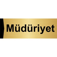 Özarslan Dizayn Müdüriyet 7X20CM Altın Renk Metal Yönlendirme Levhası