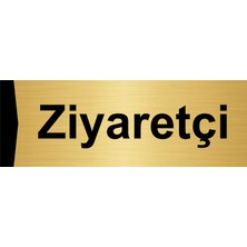 Özarslan Dizayn Ziyaretçi 10X20CM Altın Renk Metal Yönlendirme Levhası