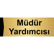 Özarslan Dizayn Müdür Yardımcısı 10X20CM Altın Renk Metal Yönlendirme Levhası