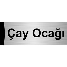 Özarslan Dizayn Çay Ocağı 10X20CM Gümüş Renk Metal Yönlendirme Levhası