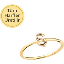 14 Ayar Altın Ş Harfli Yüzük
