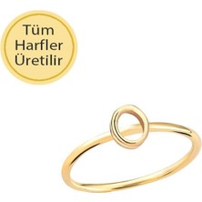 14 Ayar Altın O Harfli Yüzük