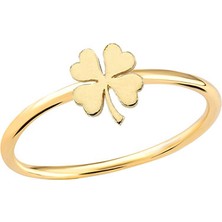 Engingold 14 Ayar Altın Şans Yonca Yüzük