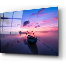 Aras Glass Art Tekne Gün Batımı Cam Tablo