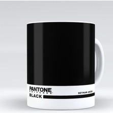 BK Kişiye Özel Isimli Pantone Black Beyaz Kupa Bardak