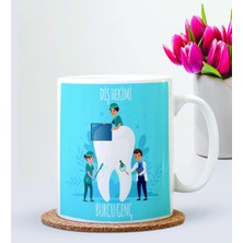 BK Kişiye Özel Diş Hekimi Tasarımlı Kupa Bardak