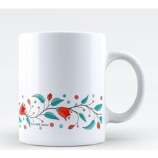 BK Kişiye Özel Çiçek Motif Tasarımlı Kupa Bardak