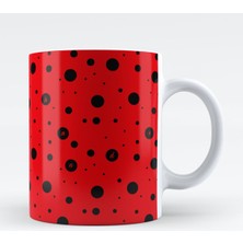 BK Kişiye Özel Kırmızı Siyah Puan Tasarımlı Kupa Bardak