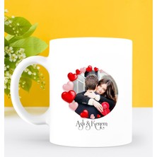 Kişiye Özel Kalpli Fotoğraflı Beyaz Kupa Bardak 11