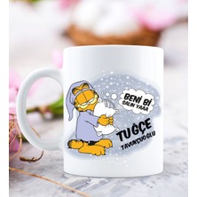 Kişiye Özel Garfield Tasarımlı Beyaz Kupa Bardak - 44