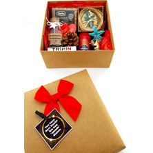 Hediye Kombini Şık Kraft Kutuda Sevgiliye Hediye Doğum Günü Romantik Yıldönümü Hediyesi 1KRAFT3BOX9