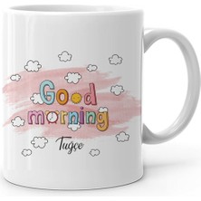 BK Kişiye Özel Good Morning Tasarımlı Beyaz Kupa Bardak-1