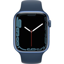 Apple Watch Seri 7 Gps, 45MM Mavi Alüminyum Kasa ve Mavi Spor Kordon - Regular MKN83TU/A