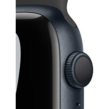 Apple Watch Nike Seri 7 Gps, 45MM Siyah Alüminyum Kasa ve Siyah Nike Spor Kordon - Regular MKNC3TU/A